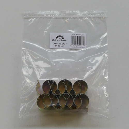 Lot De 40 Clips Fixation Bâche Serre – Métal Zincé 35x30 Mm, Accroche Rapide, Haute Résistance