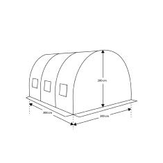 <strong>Serre Tunnel de Jardin</strong><br/> 6 m²