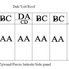 <strong>Vitre DA - 780 x 730 mm - Martelé</strong><br/> - en Verre Trempé 4 mm