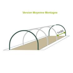 <strong>Serre de Jardin Pieds Droits Montagne</strong><br/>Largeur 5 m - TULIPE