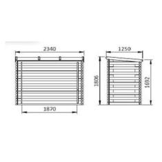 Abri Bûches + Plancher - 3,5 m3