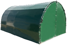 <strong>Abri ELENA</strong><br/> 3x6 m - 18 m² - Arceaux Ø 32 mm