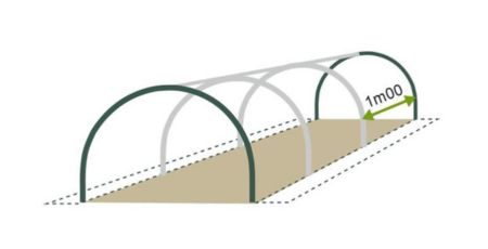 Serre tunnel adapte au climat de la haute montagne