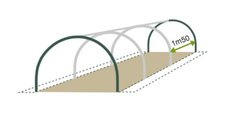 Serre tunnel pour le climat du bord de mer